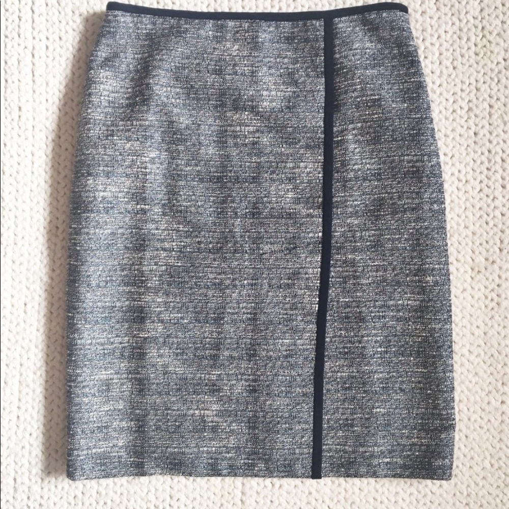 Tory Burch metallic tweed pencil skirt